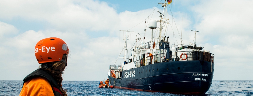 Schnellboot der ALAN KURDI im Mittelmeer