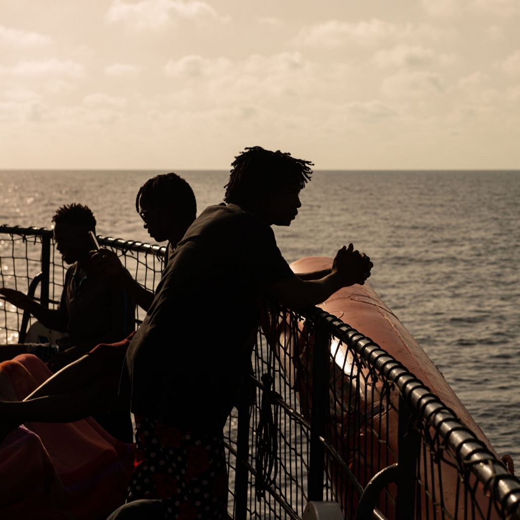 Refugee on Bord of the ALAN KURDI