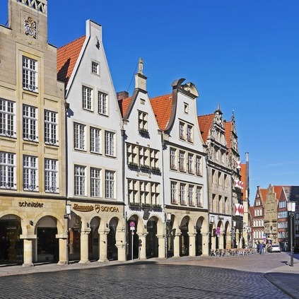 Das Bild zeigt eine Stadtansicht in Münster.