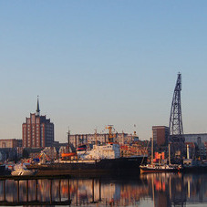 The Picture shows a city view of Rostock